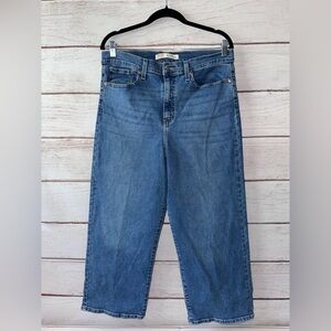 Signature Levi Strauss Heritage High-Rise Loose Crop Jeans - Size 12 / W31